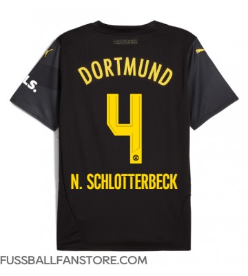 Borussia Dortmund Nico Schlotterbeck #4 Replik Auswärtstrikot 2024-25 Kurzarm